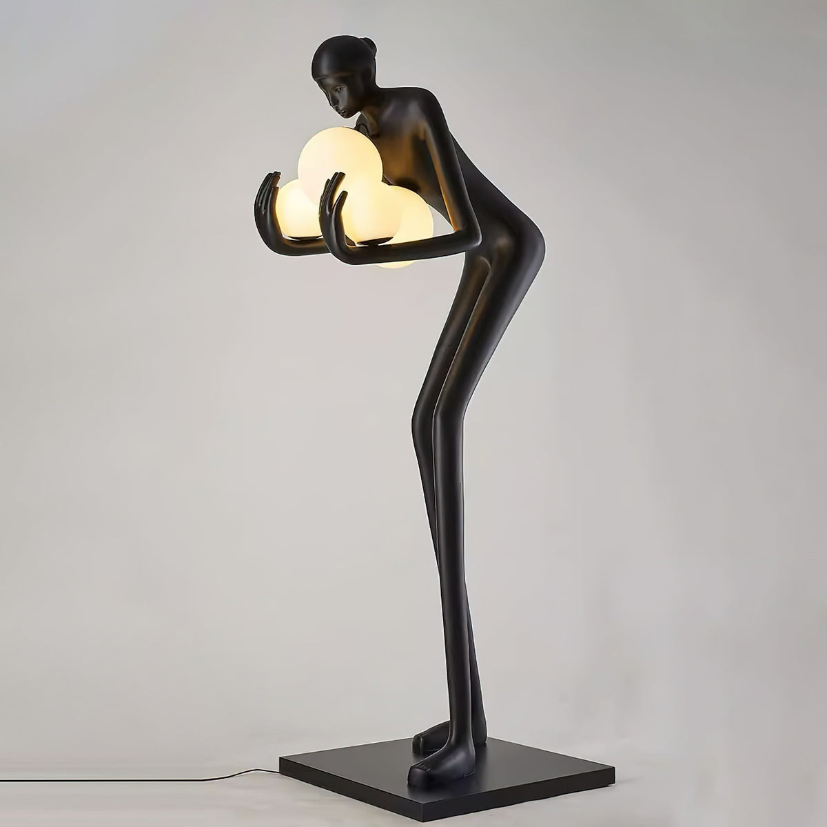 Nyxara Embracing Black Floor Lamp