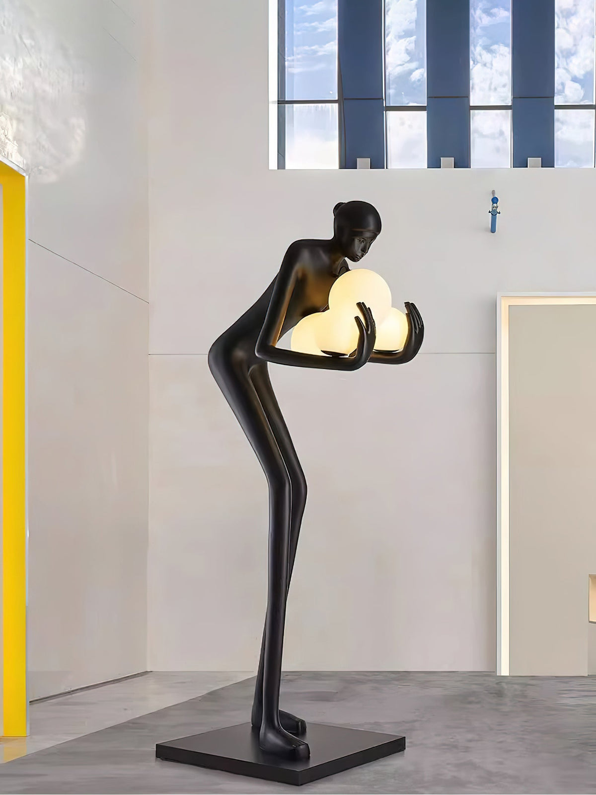 Nyxara Embracing Black Floor Lamp