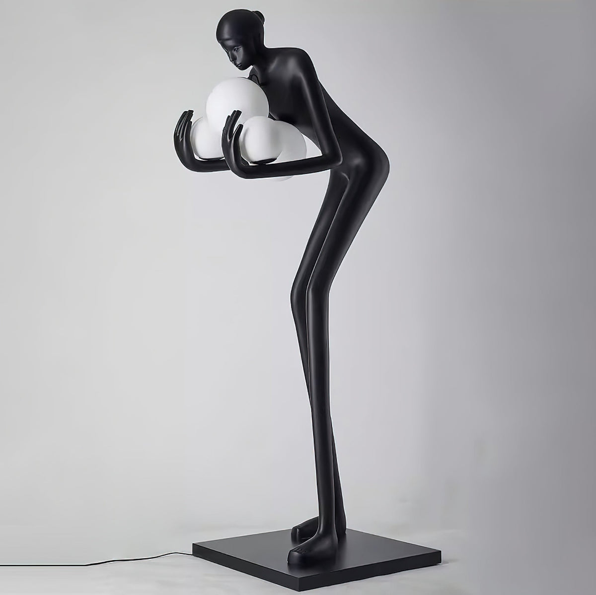 Nyxara Embracing Black Floor Lamp
