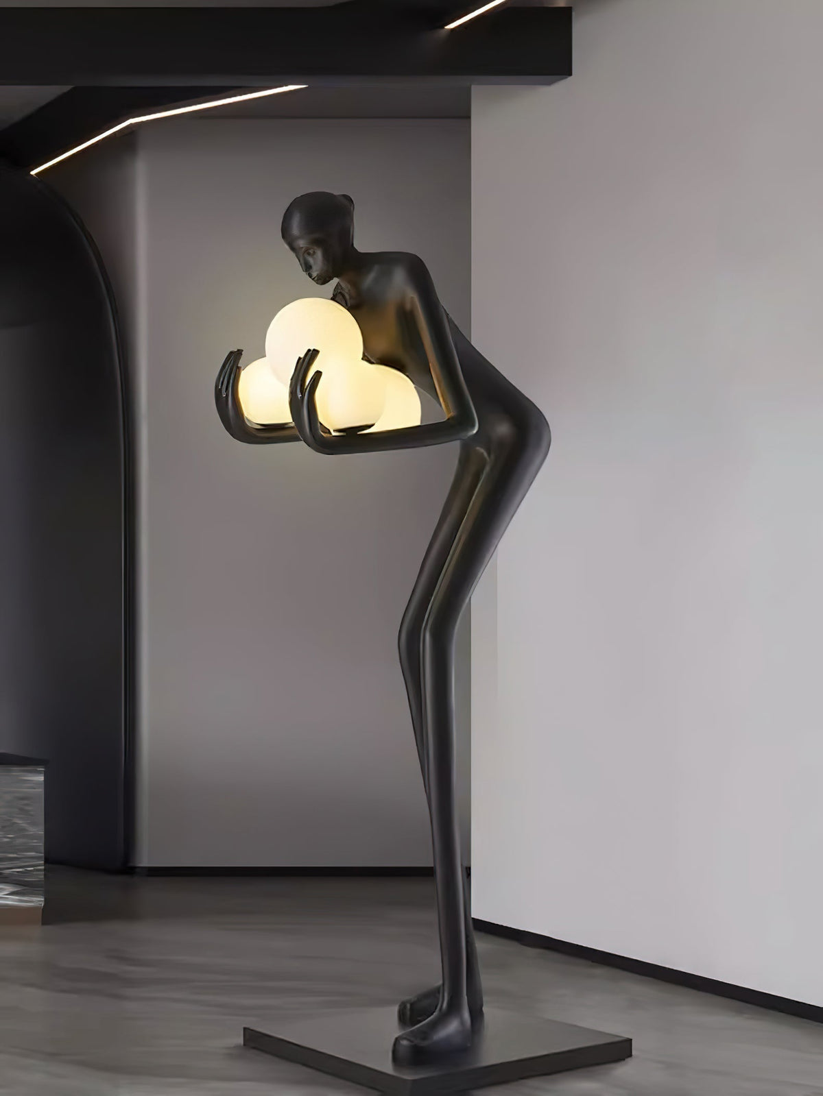Nyxara Embracing Black Floor Lamp