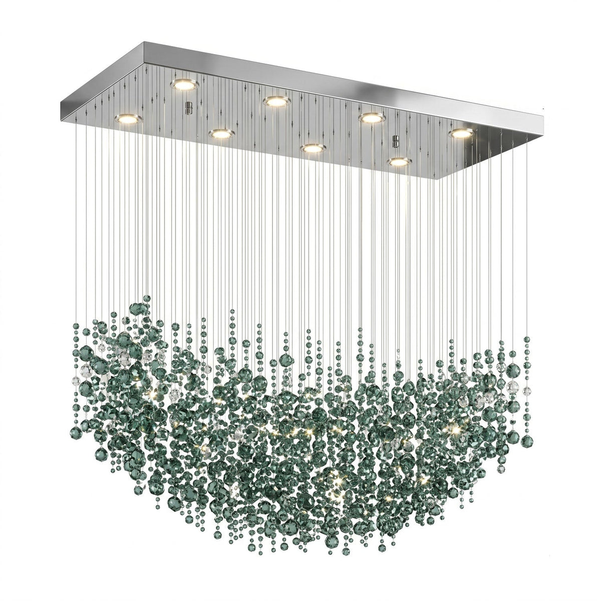 Rainfall Crystal Emerald Green Clear Customize Chandelier