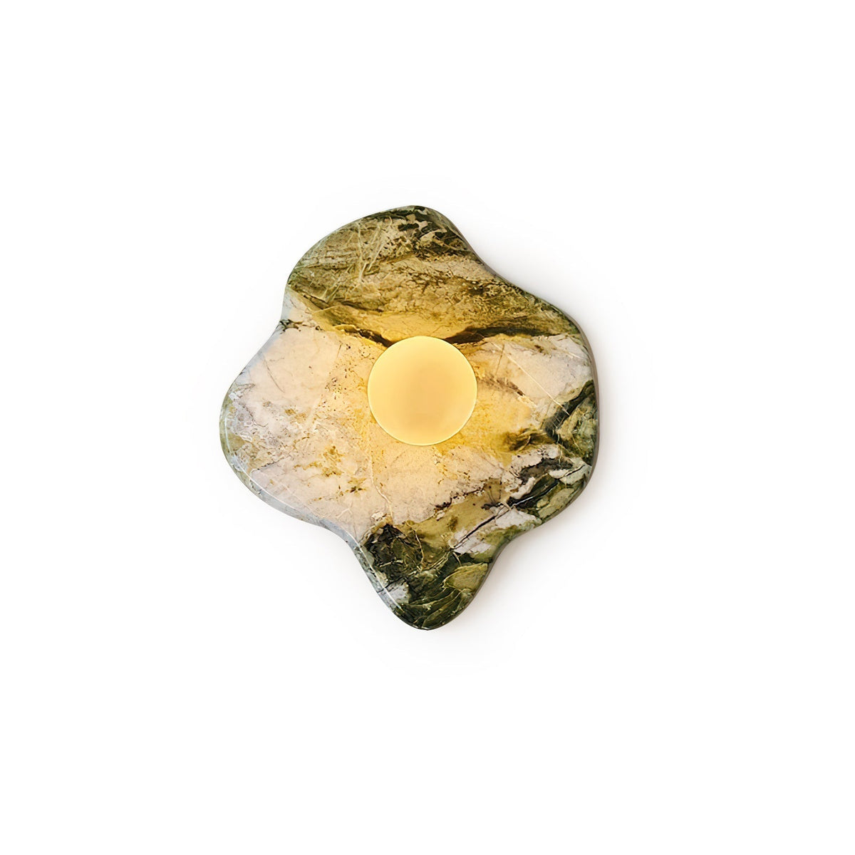 Celivaine Wall Lamp Green Marble Glass