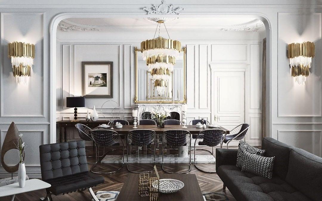 Avenu Chandelier Gold Crystal Golden