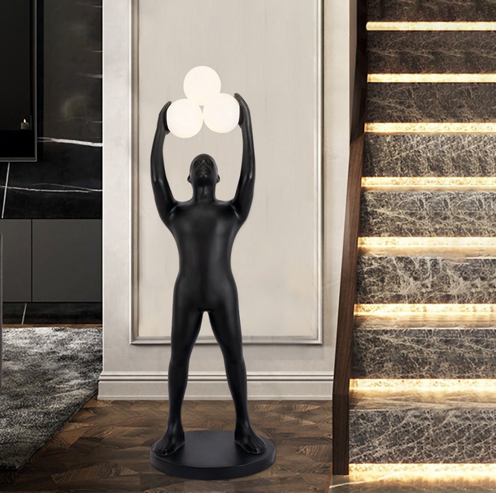 Athranis Uplifted Black Sculptural Floor Lamp