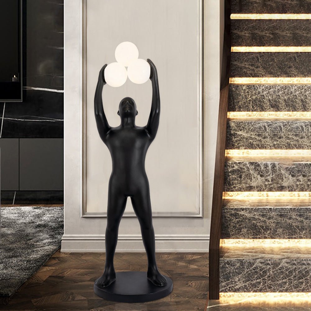 Athranis Uplifted Black Sculptural Floor Lamp