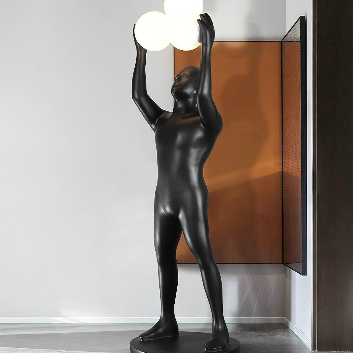 Athranis Uplifted Black Sculptural Floor Lamp