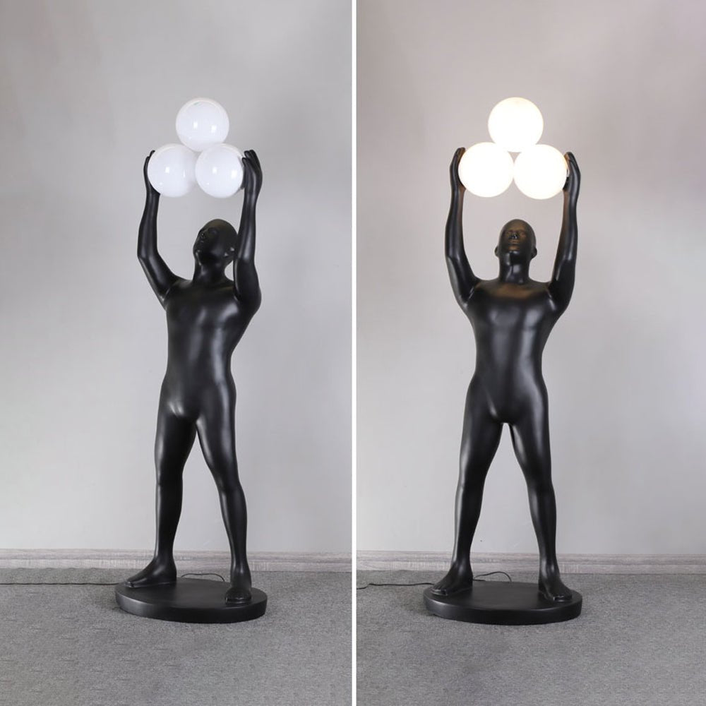 Athranis Uplifted Black Sculptural Floor Lamp