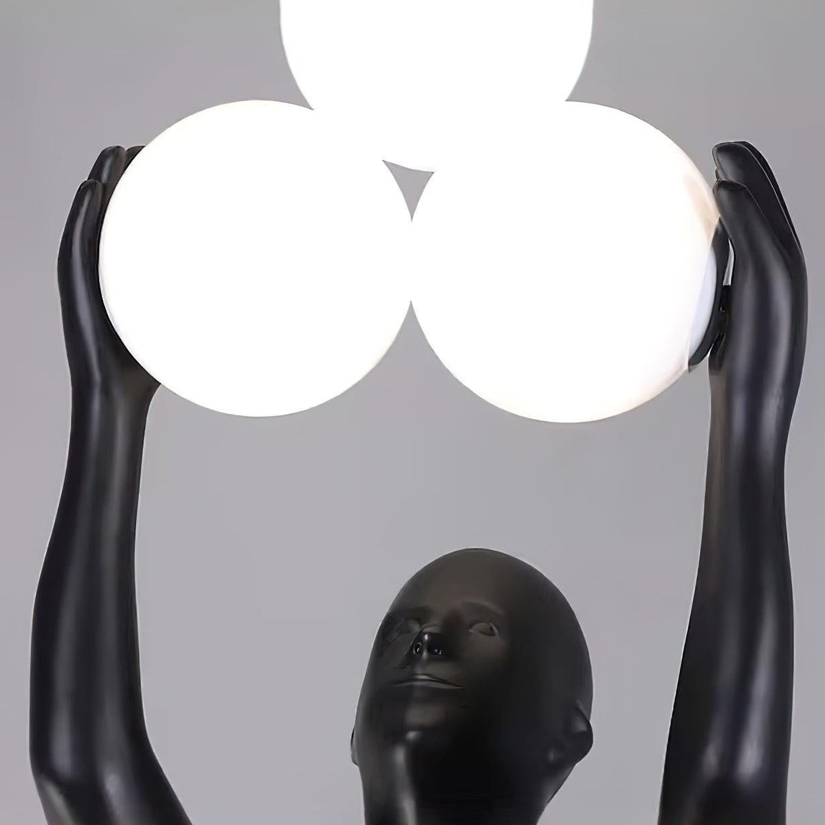 Athranis Uplifted Black Sculptural Floor Lamp