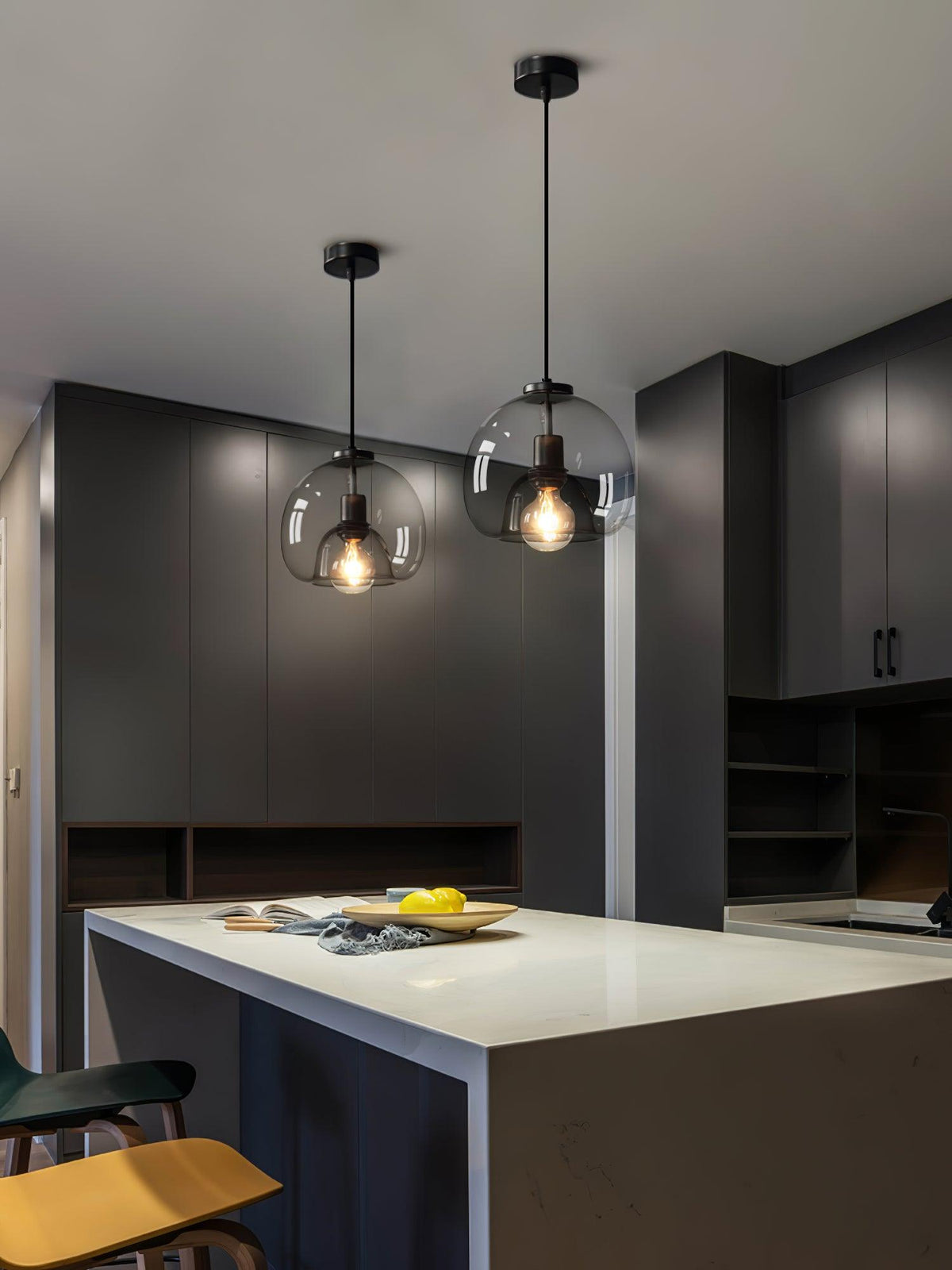 Qev Nordic Art Pearl Glass Pendant Lamp