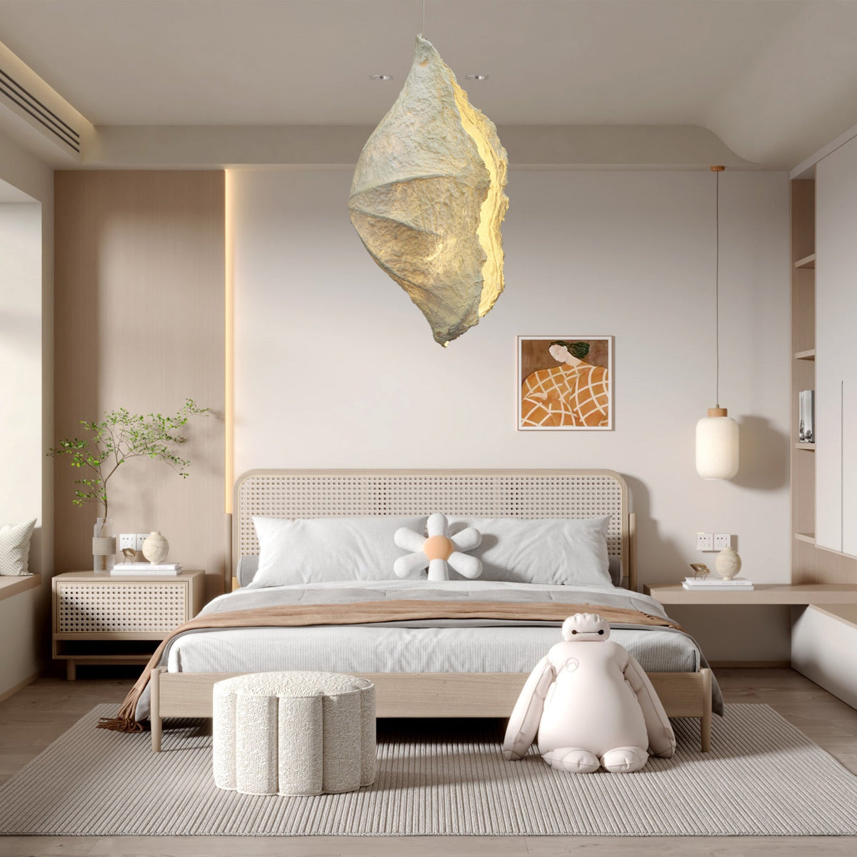 Altalis Artisanal Paper Pulp Pendant Light