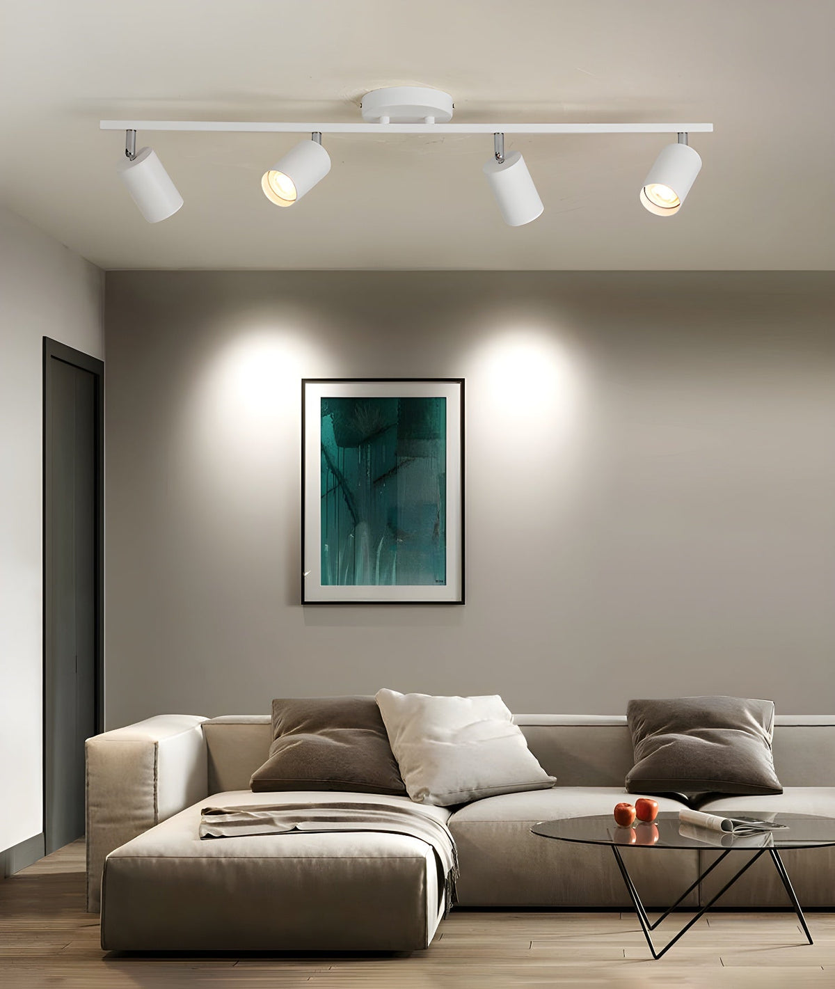Quadra Aluminum Contemporary Ceiling Light