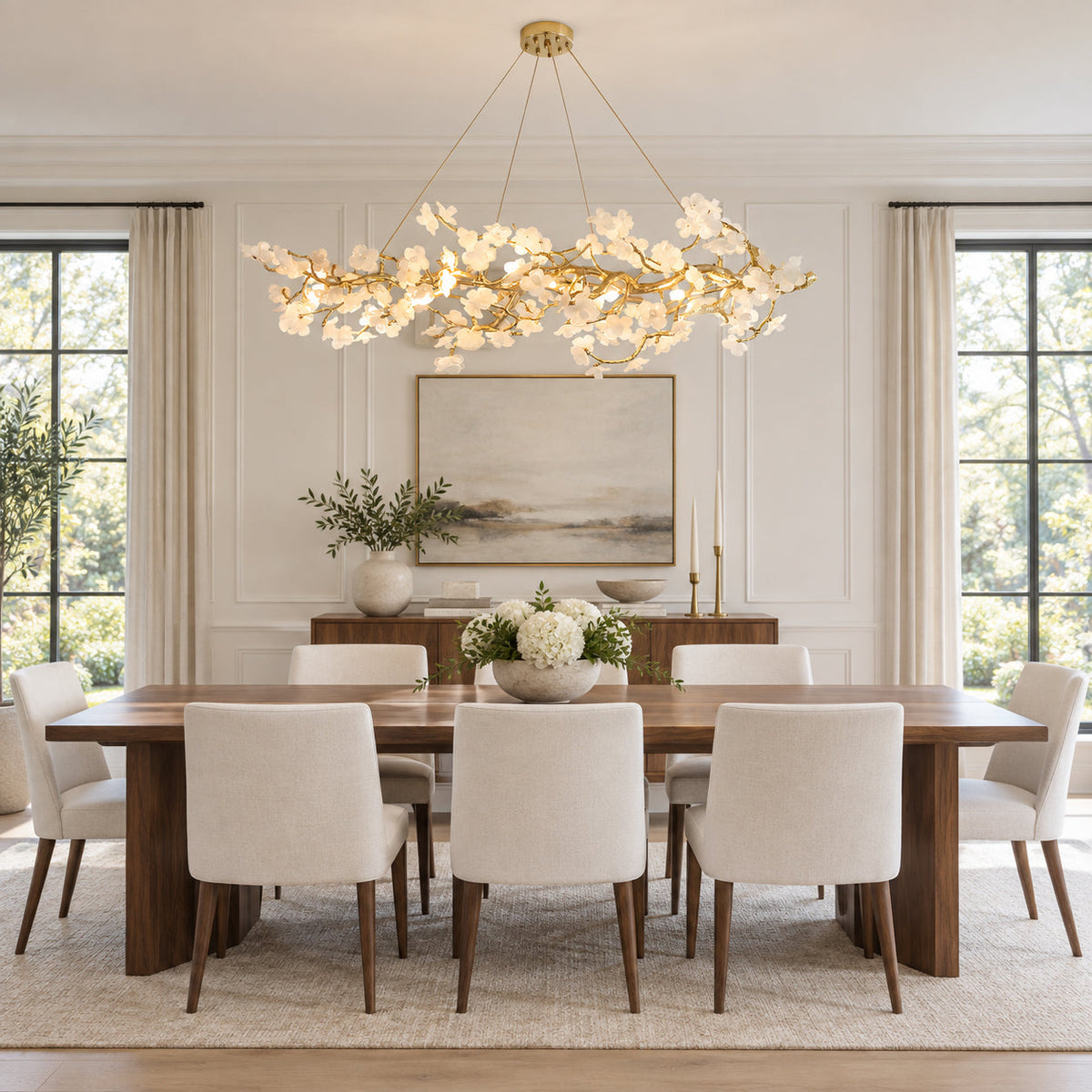 Farringstone Sculptural Blossom Linear Chandelier
