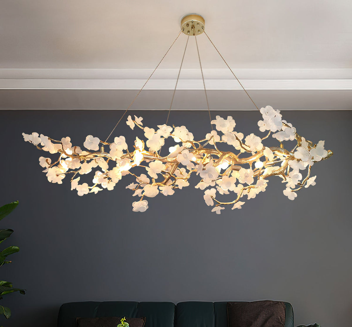 Farringstone Sculptural Blossom Linear Chandelier