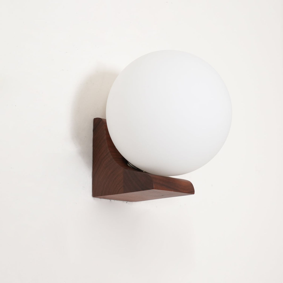 Icarara Modern Minimalist Orb Wood Glass Wall Lamp
