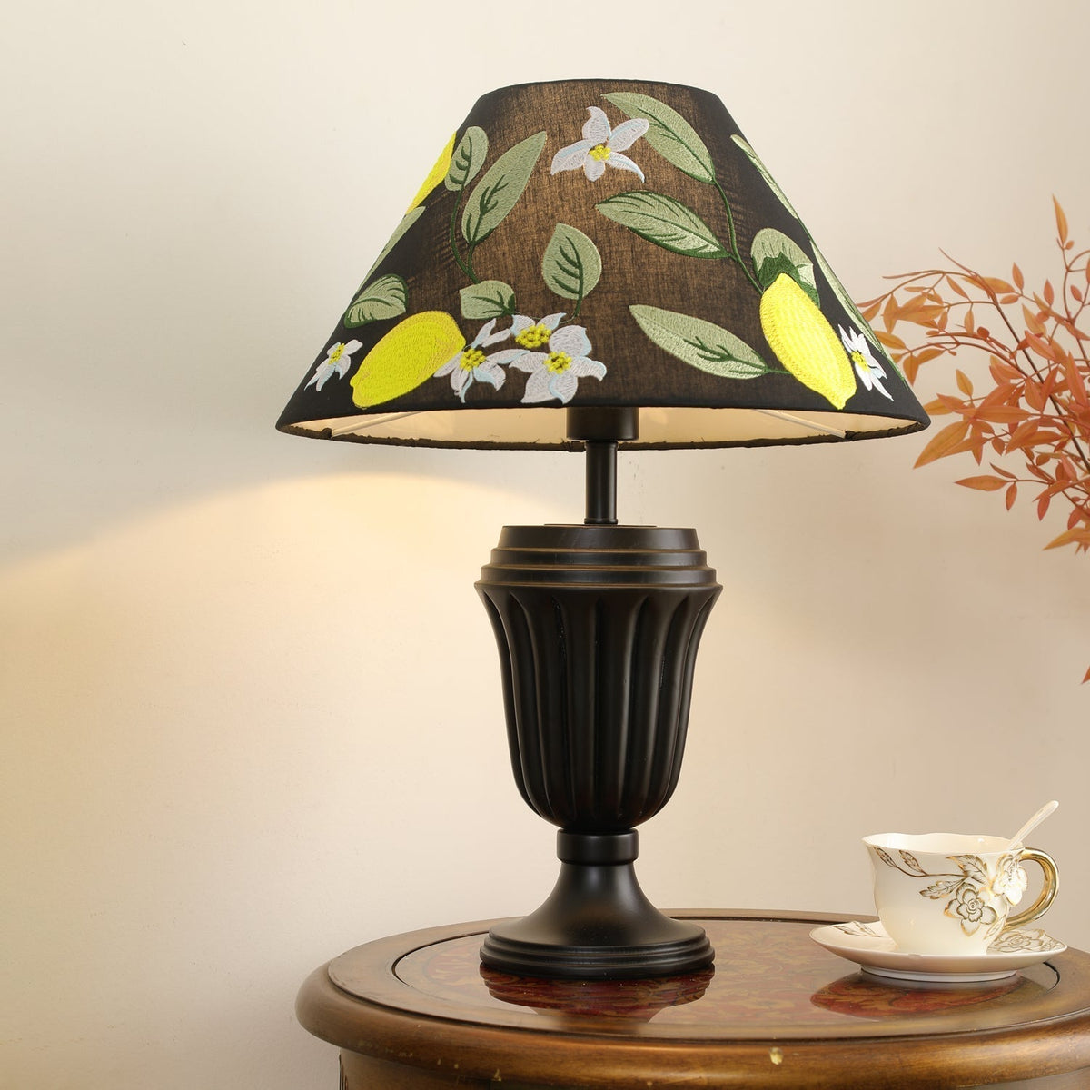 Orione Wood & Fabric Table Lamp