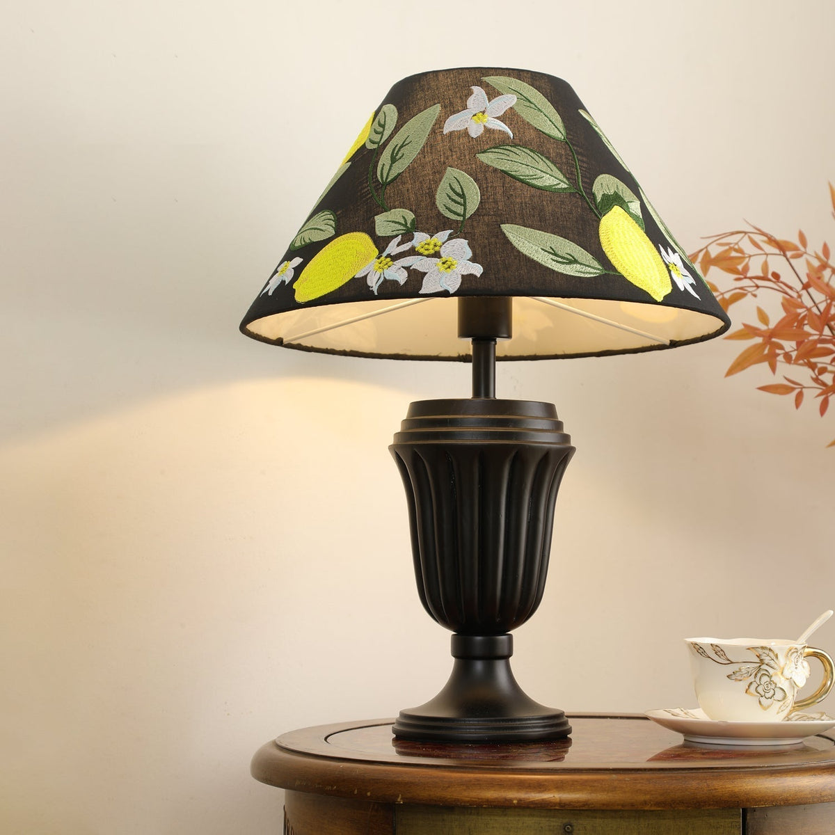 Orione Wood & Fabric Table Lamp