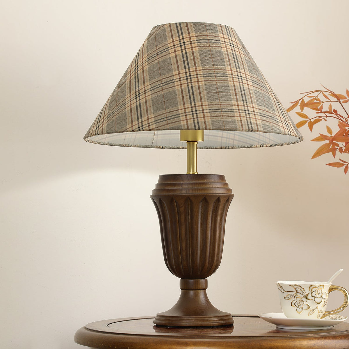 Orione Wood & Fabric Table Lamp