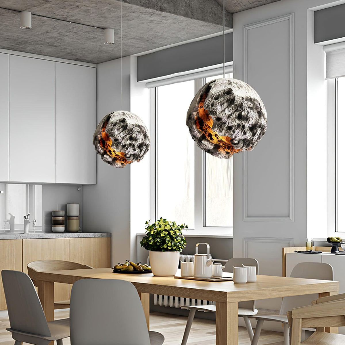 Ilphaara Irregular Planet Plastic Pendant Lamp