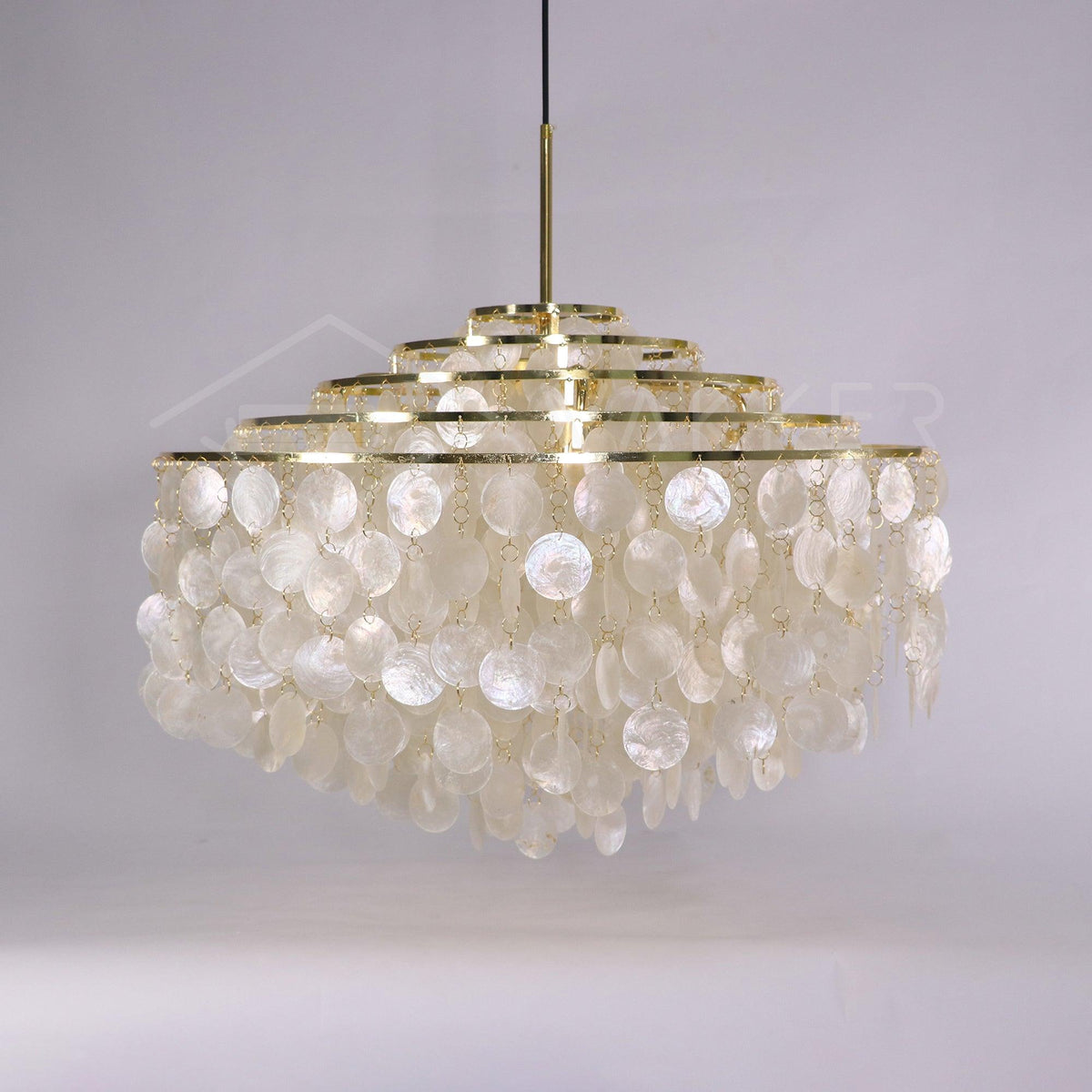 Rivena Pendant Lamp Round Shell Ring