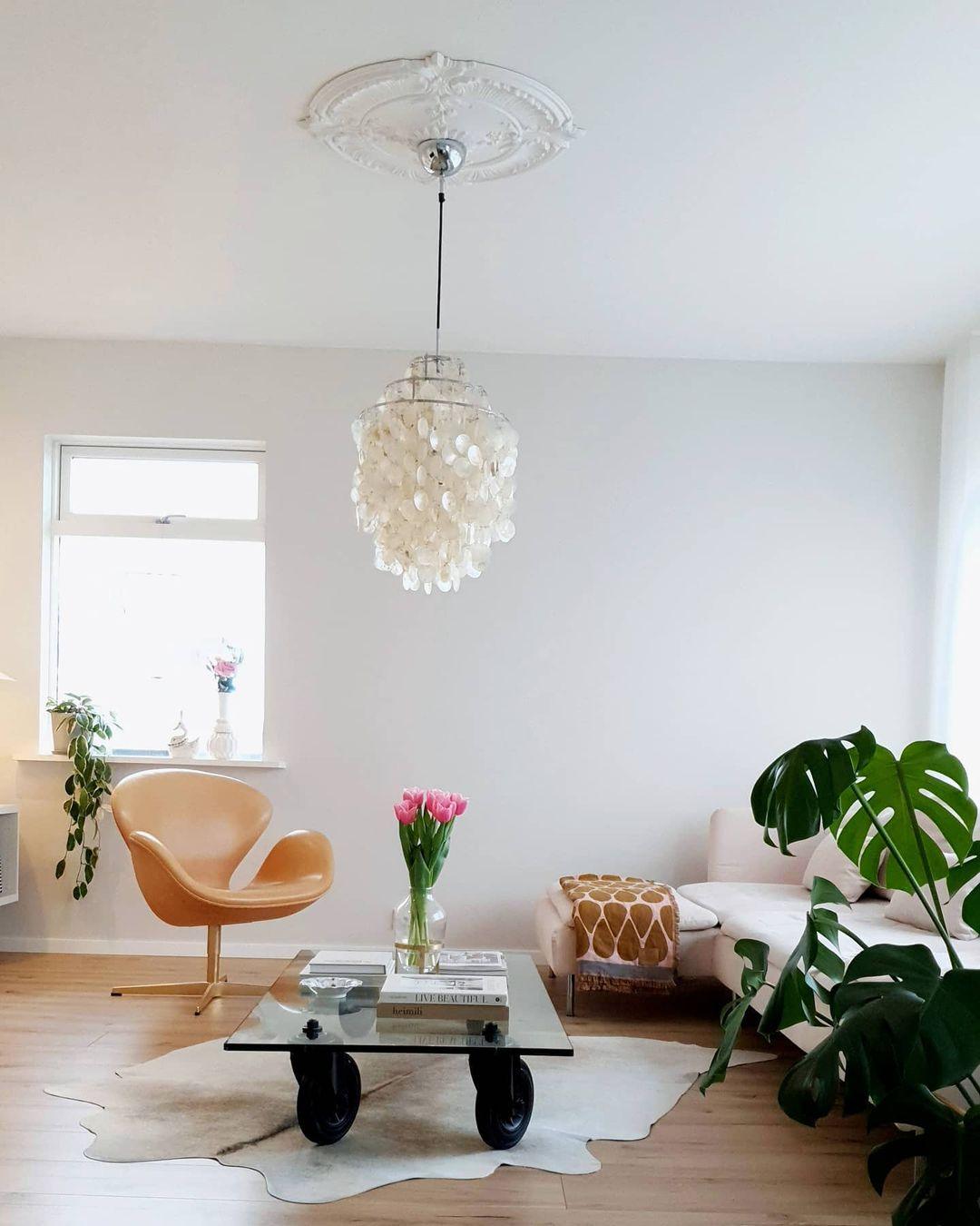 Rivena Pendant Lamp Round Shell Ring