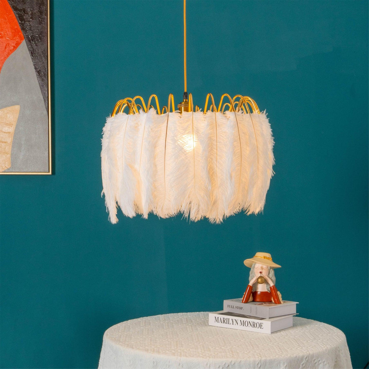 Imarisra Postmodern Luxury Feather Pendant Lamp