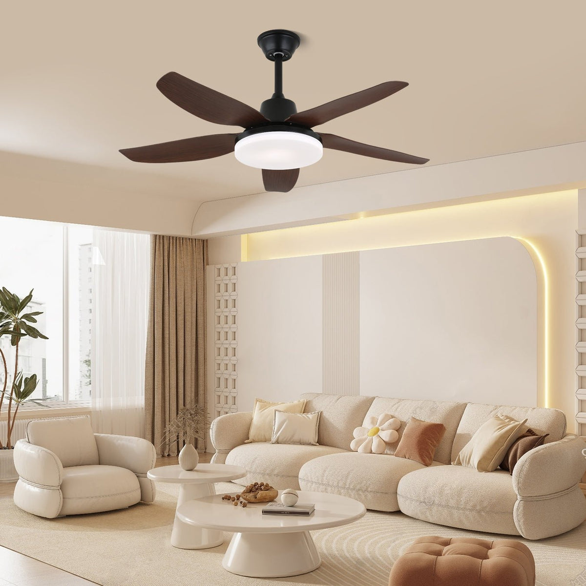Luvo Modern Wood Ceiling Fan Light