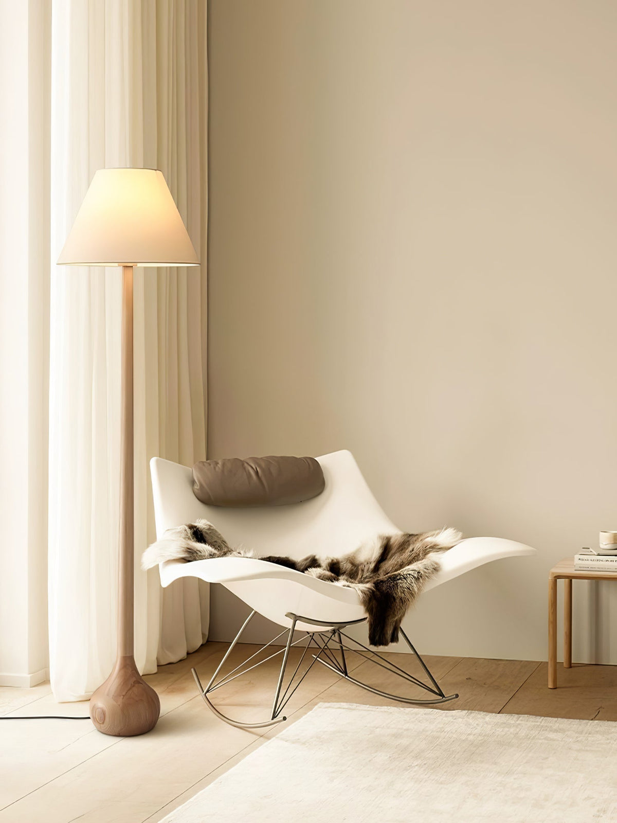 Elviseria Organic Wooden Floor Lamp