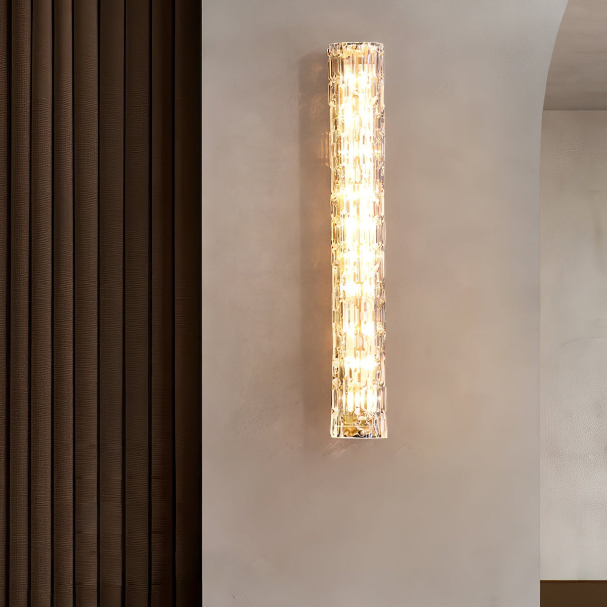 Bexley Brass Glass Glam Wall Lamp