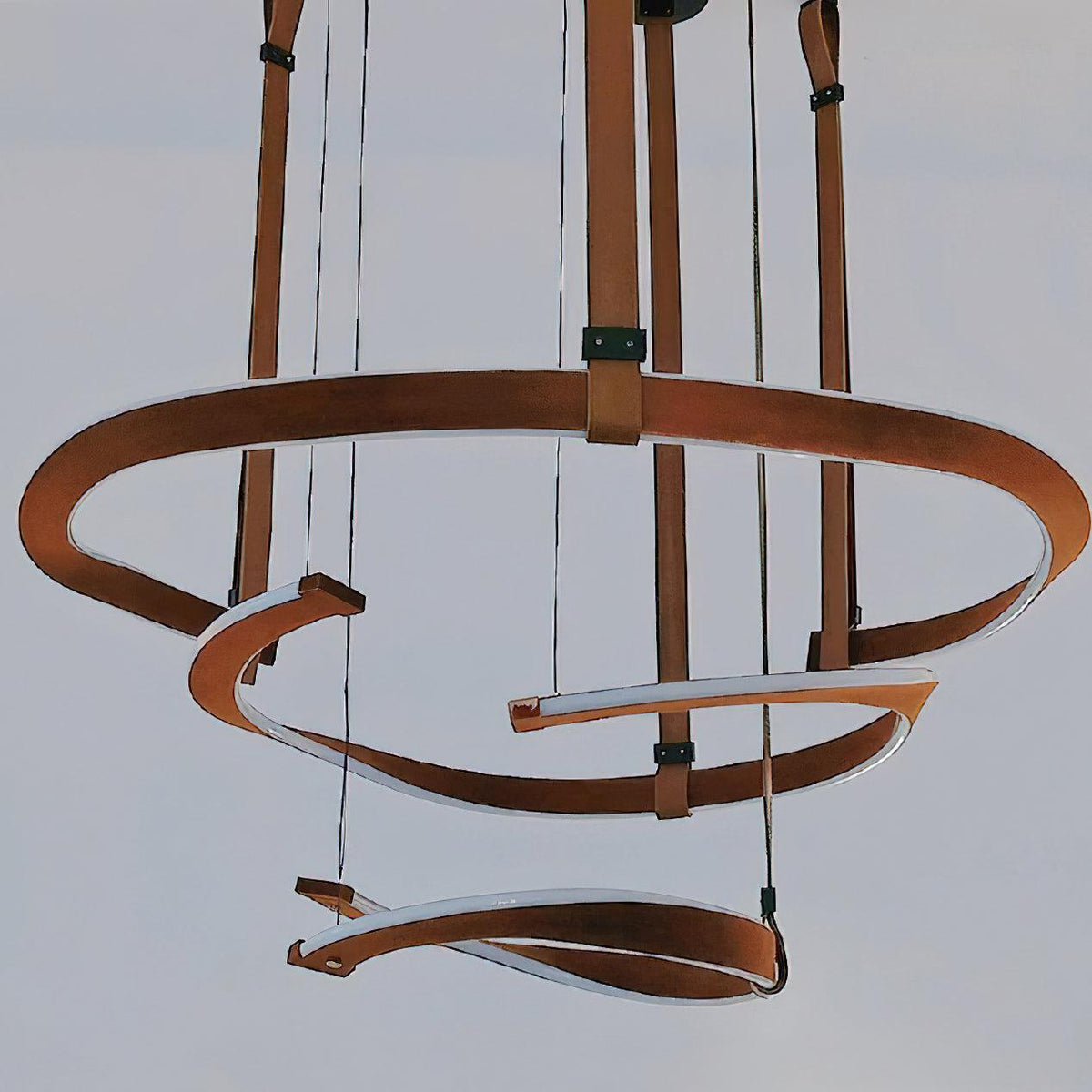 Cesorora Curved Artificial Leather Chandelier