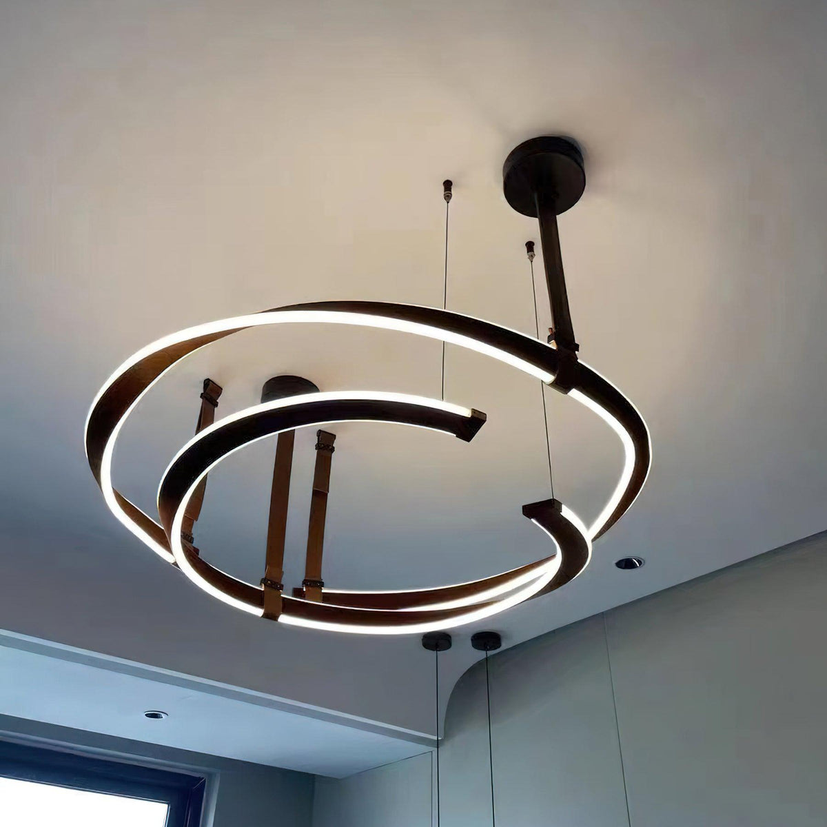Cesorora Curved Artificial Leather Chandelier