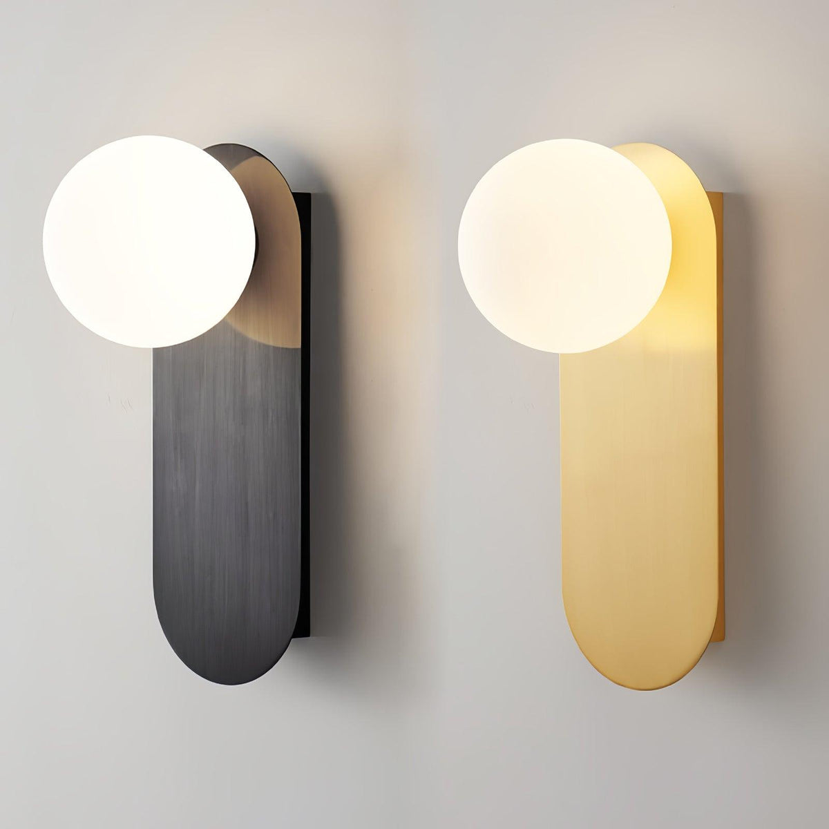 Eiralina Flat Base Globe Brass Glass Sconce Wall lamp