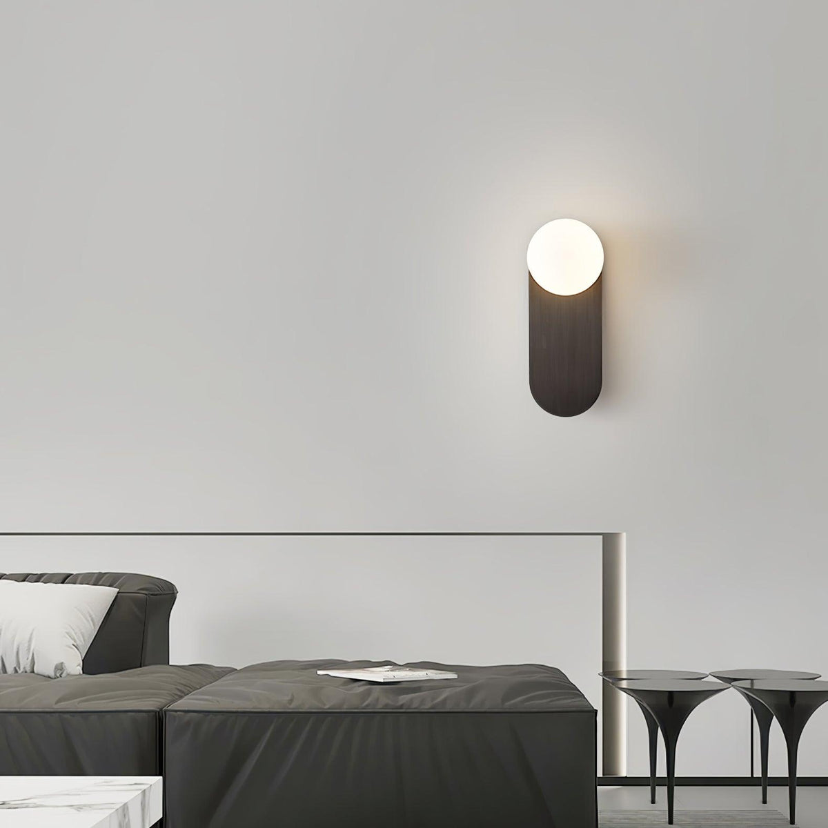 Eiralina Flat Base Globe Brass Glass Sconce Wall lamp