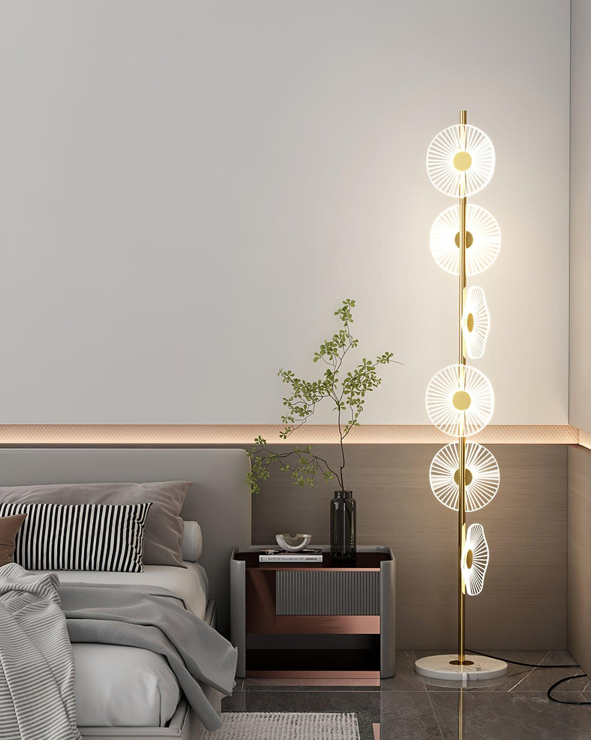 Petaira Luxe Marble Floor Lamp
