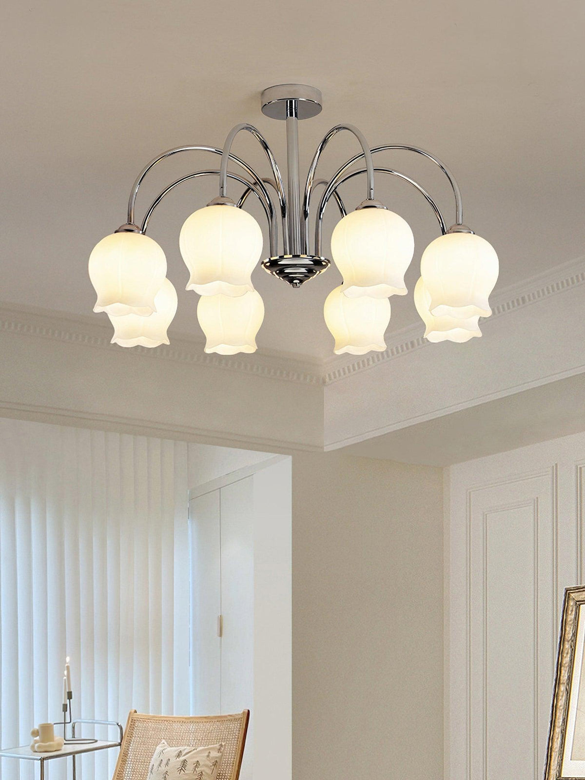 Eiralissa Chandelier Floral Glass