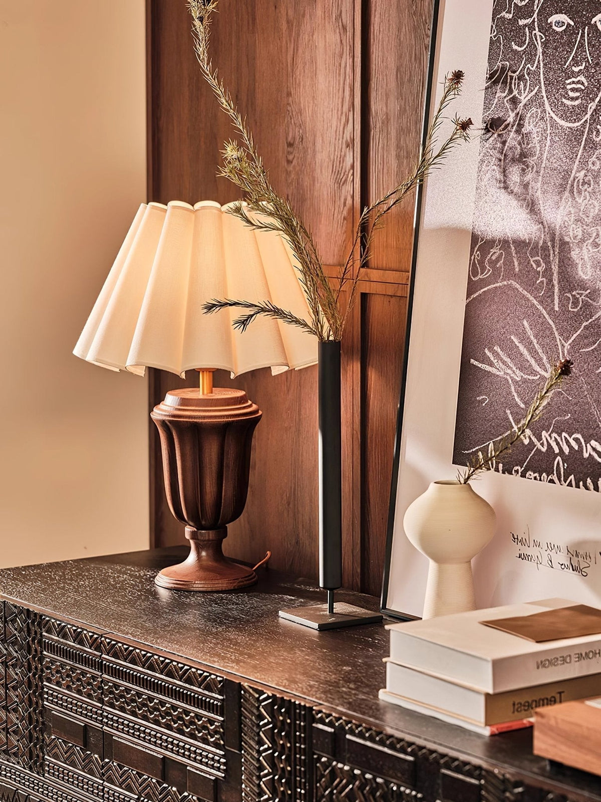 Vireo Wood & Fabric Table Lamp