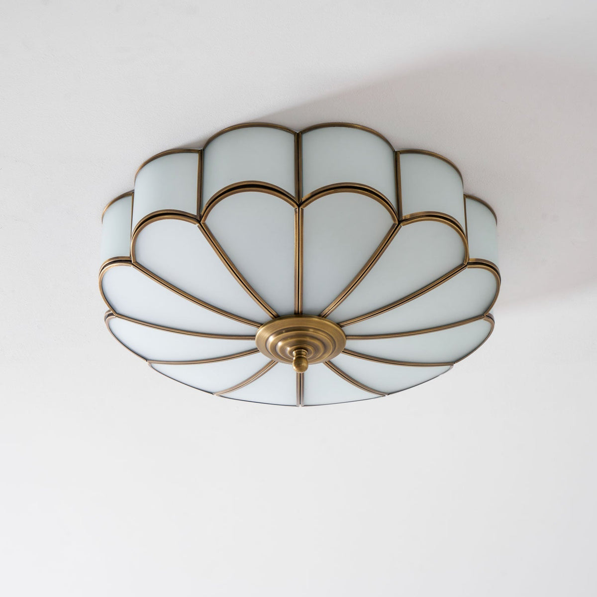 Feina Flower Shape Glass Flush Mount Ceiling Light