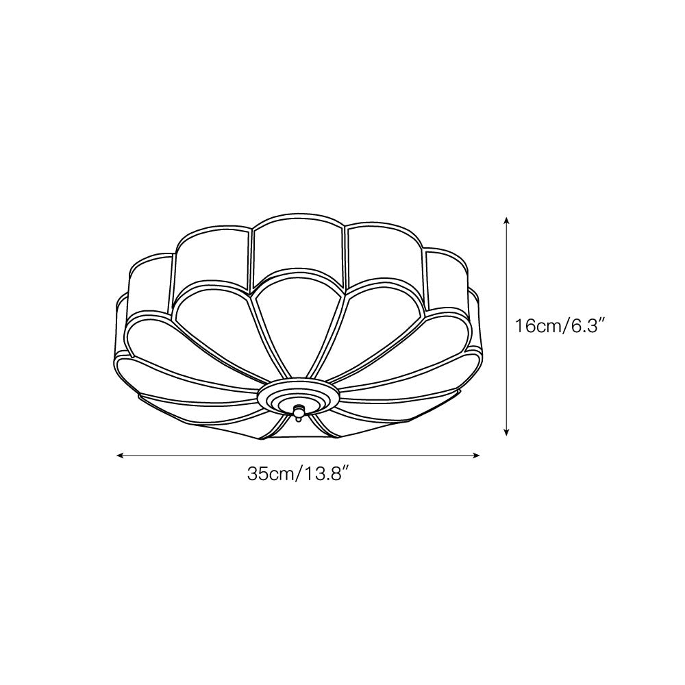 Labin Flower Shape Glass Flush Mount Ceiling Light