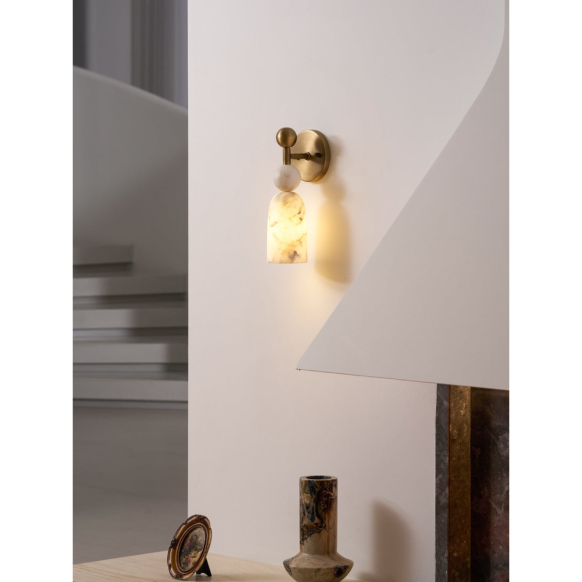 Zabel Alabaster Indoor Wall Light