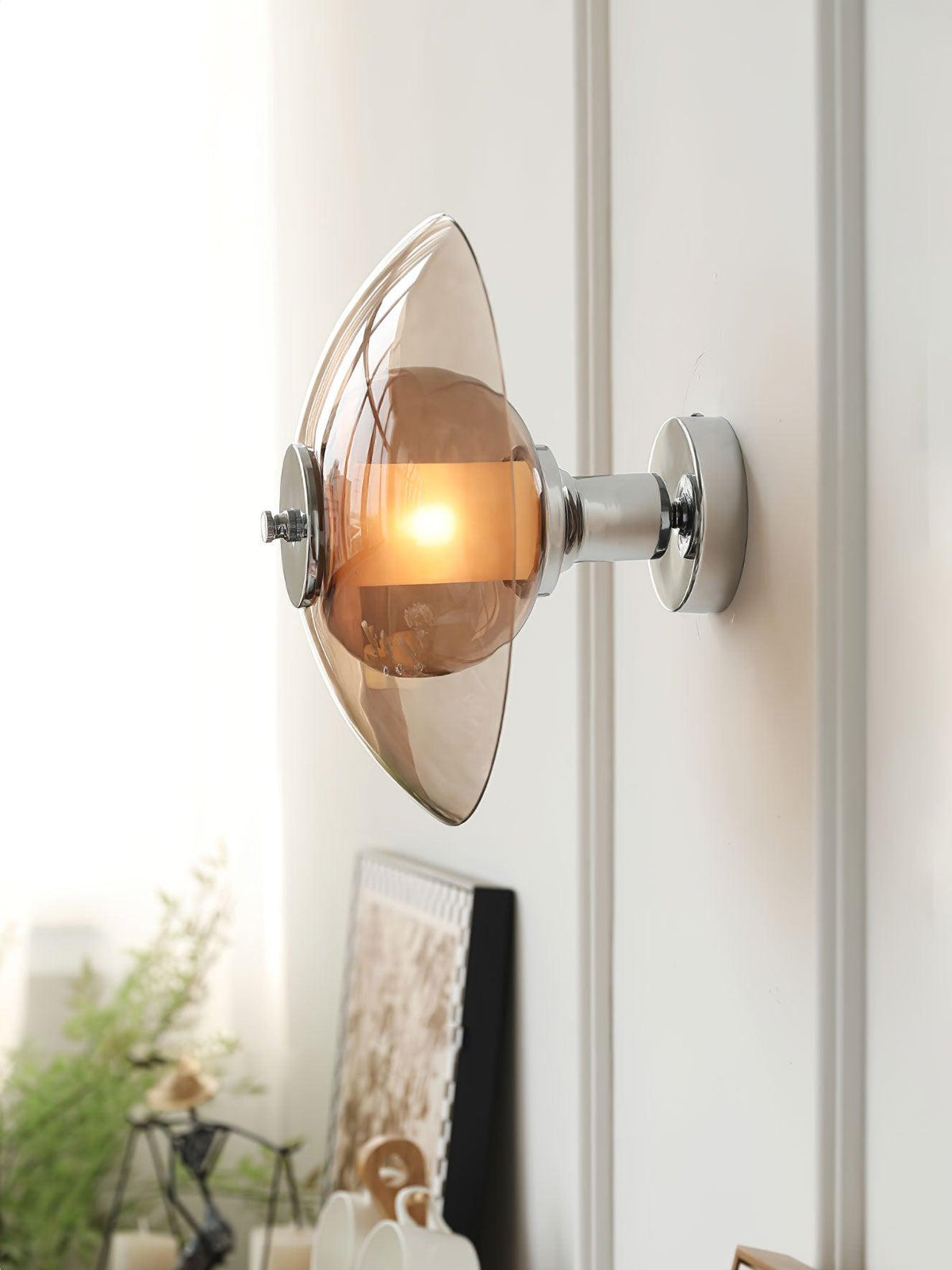 Vasolir Flying Saucer Chrome Wall Light
