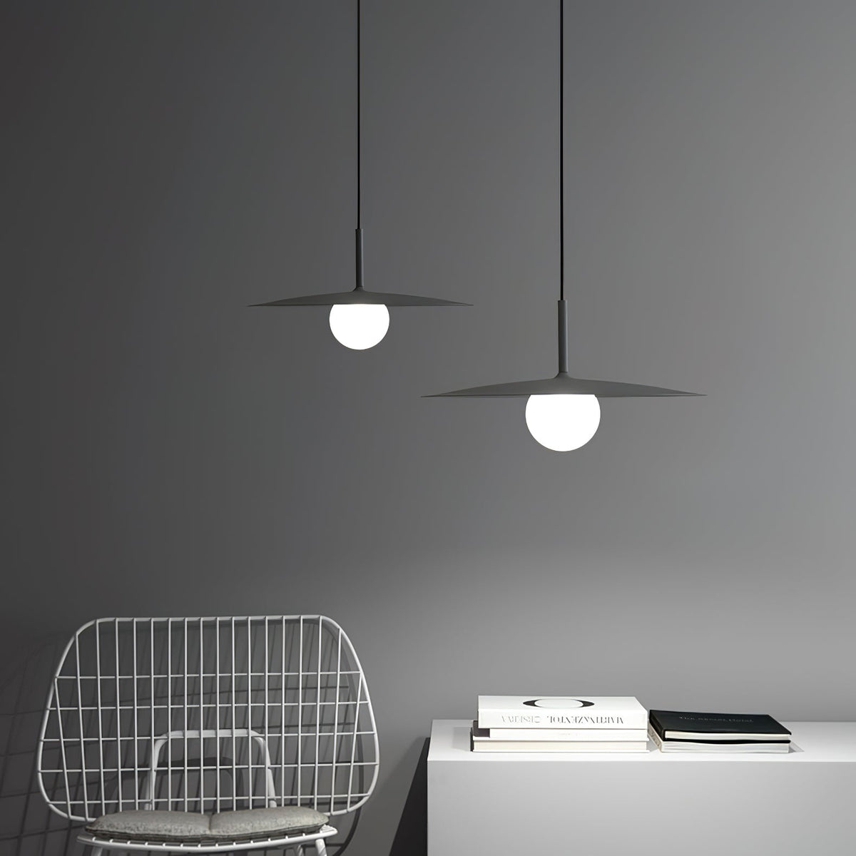 Norerise Pendant Lamp Plate Shade for Living Room