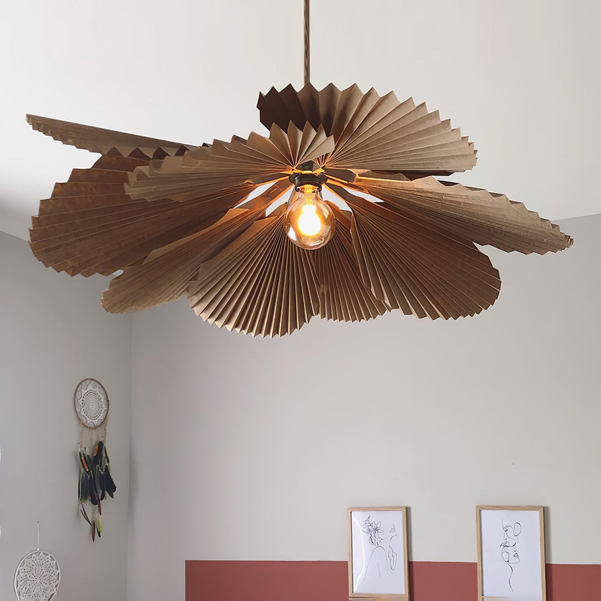 Wilto Pendant Lamp Lotus Leaf Folded Paper Floral