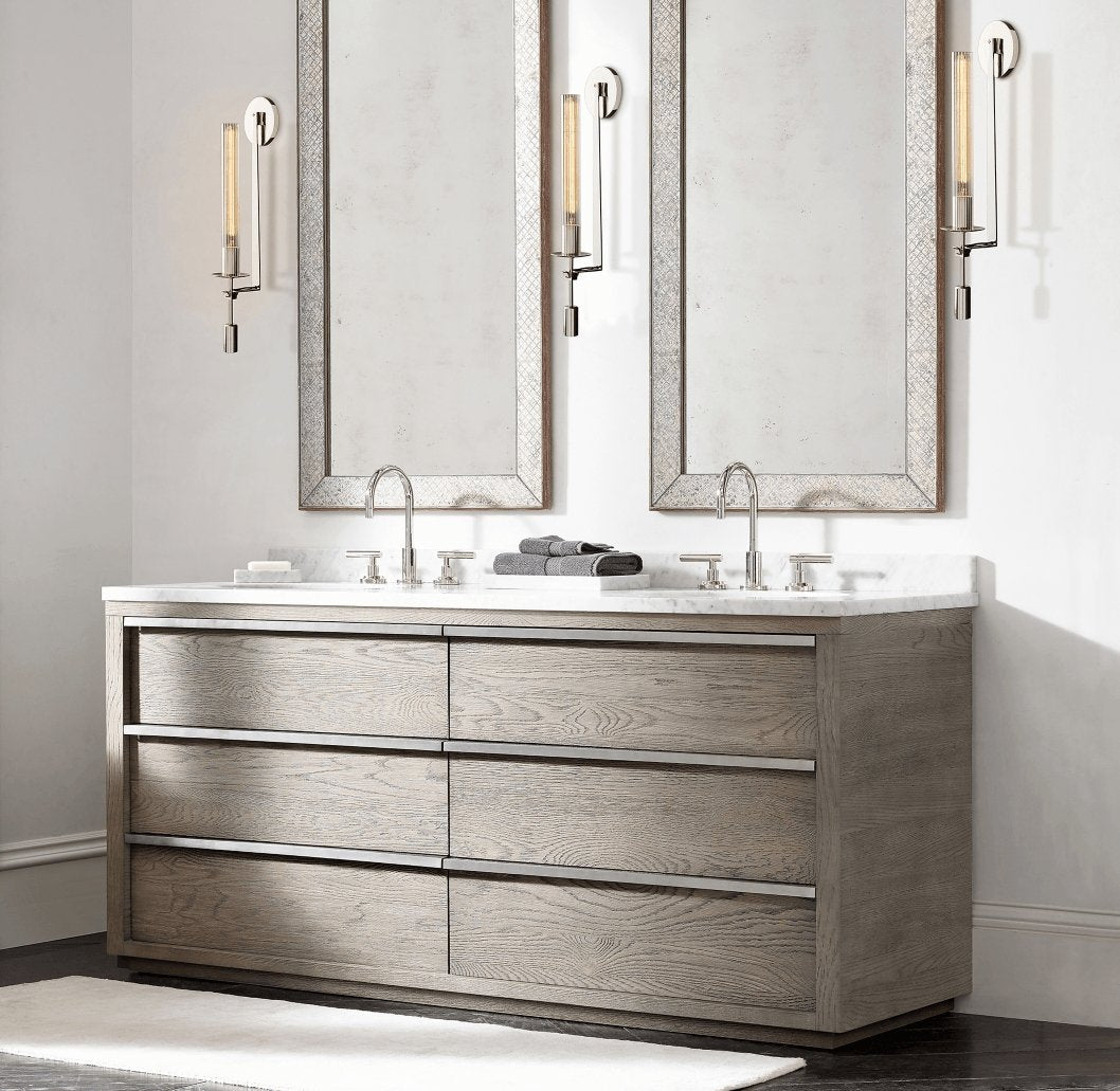 Ceshaisra French Classicism Plug-in Brass Glass Wall Lamp