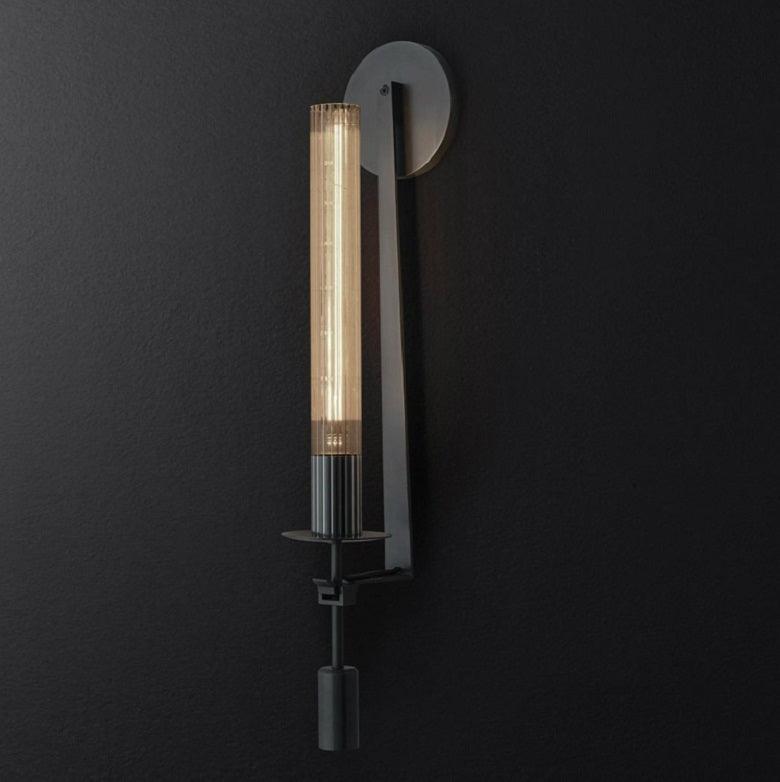 Ceshaisra French Classicism Plug-in Brass Glass Wall Lamp