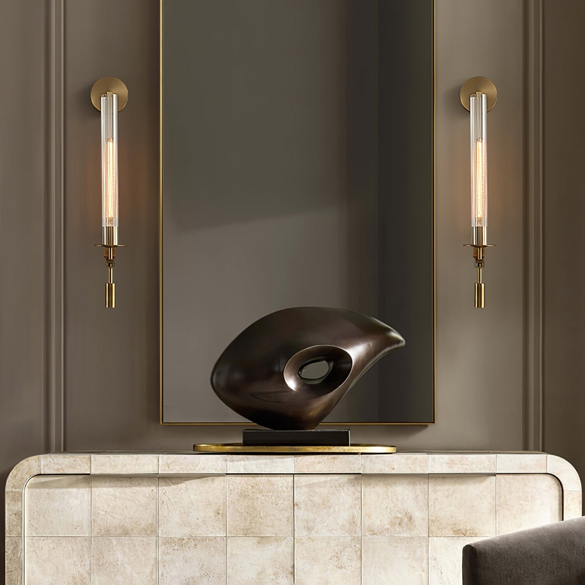 Sienna Glass Indoor Wall Lamp Farmhouse