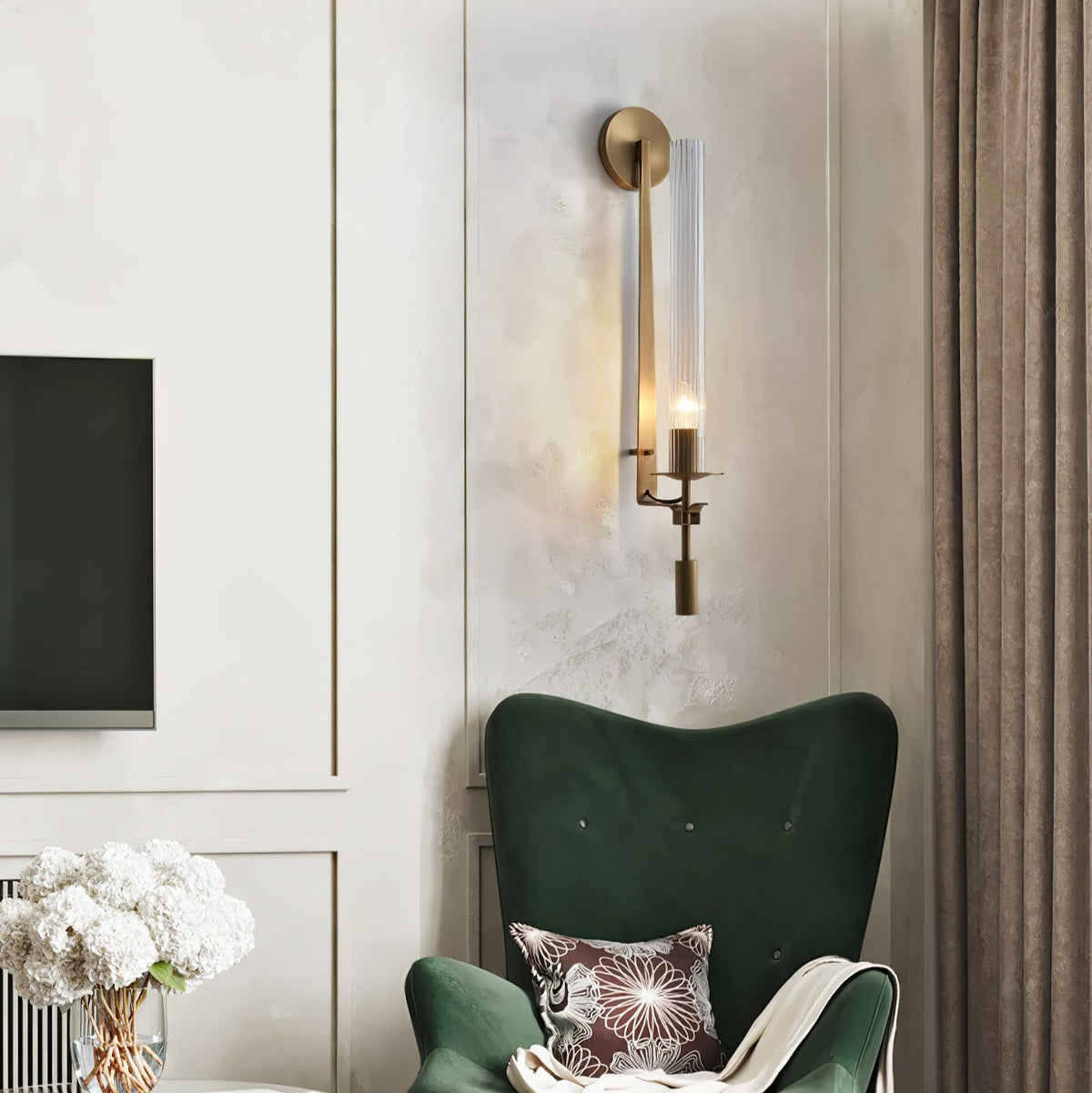 Sienna Glass Indoor Wall Lamp Farmhouse