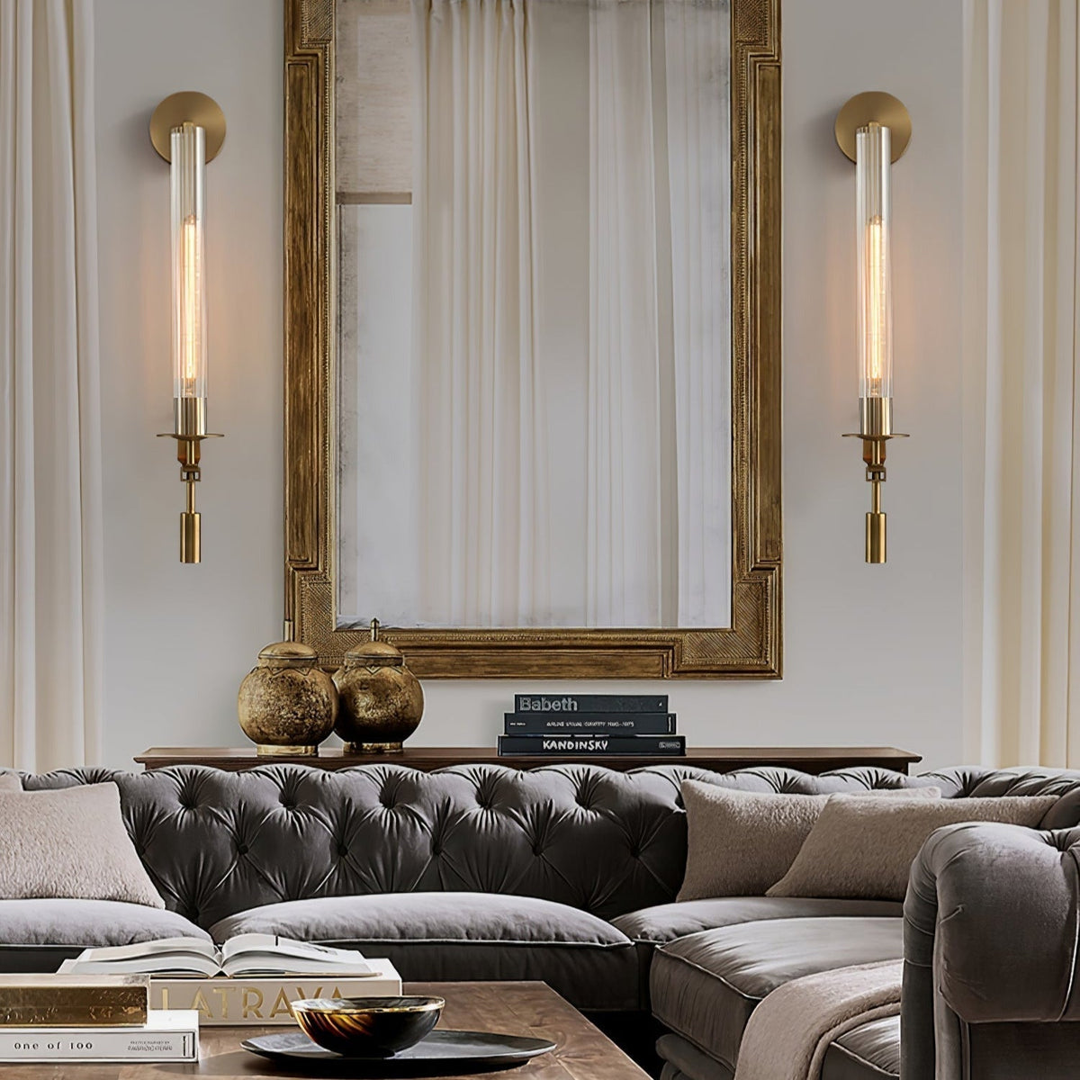 Sienna Glass Indoor Wall Lamp Farmhouse