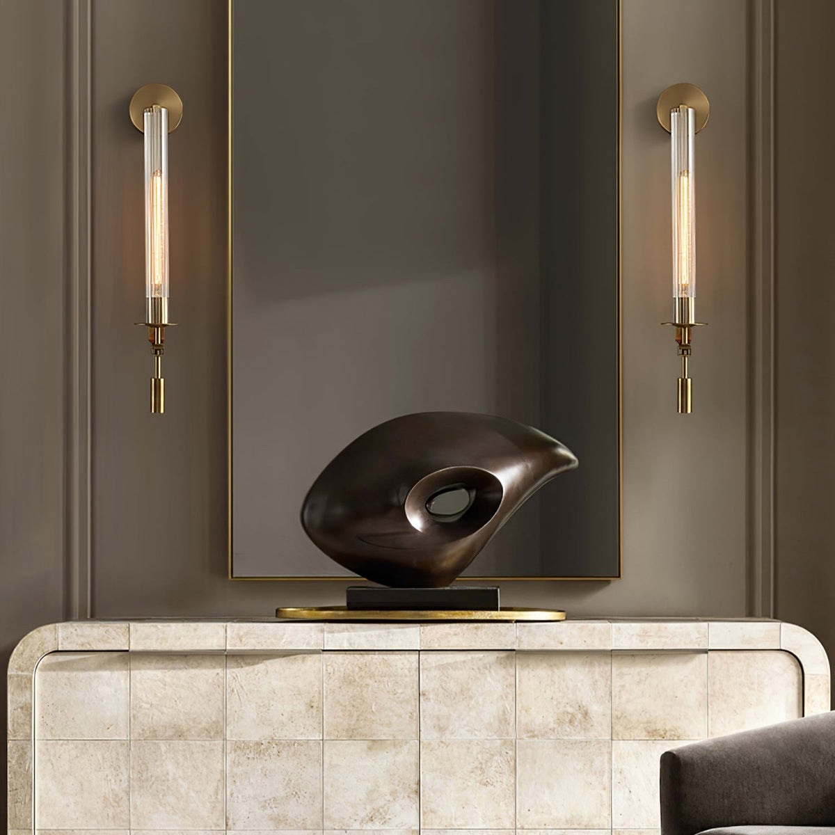 Sienna Glass Indoor Wall Lamp Farmhouse
