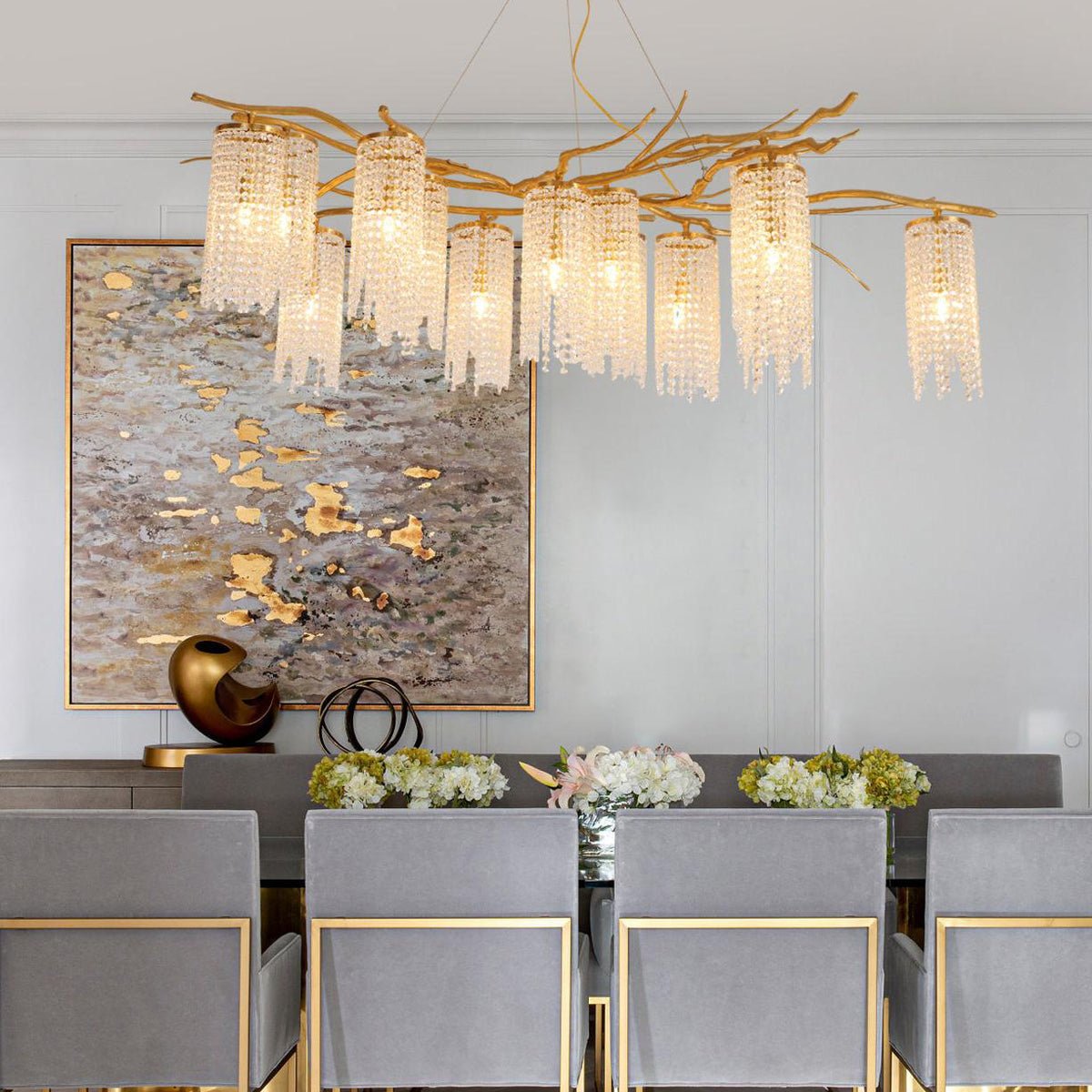 Avvariel Organic Brass Chandelier