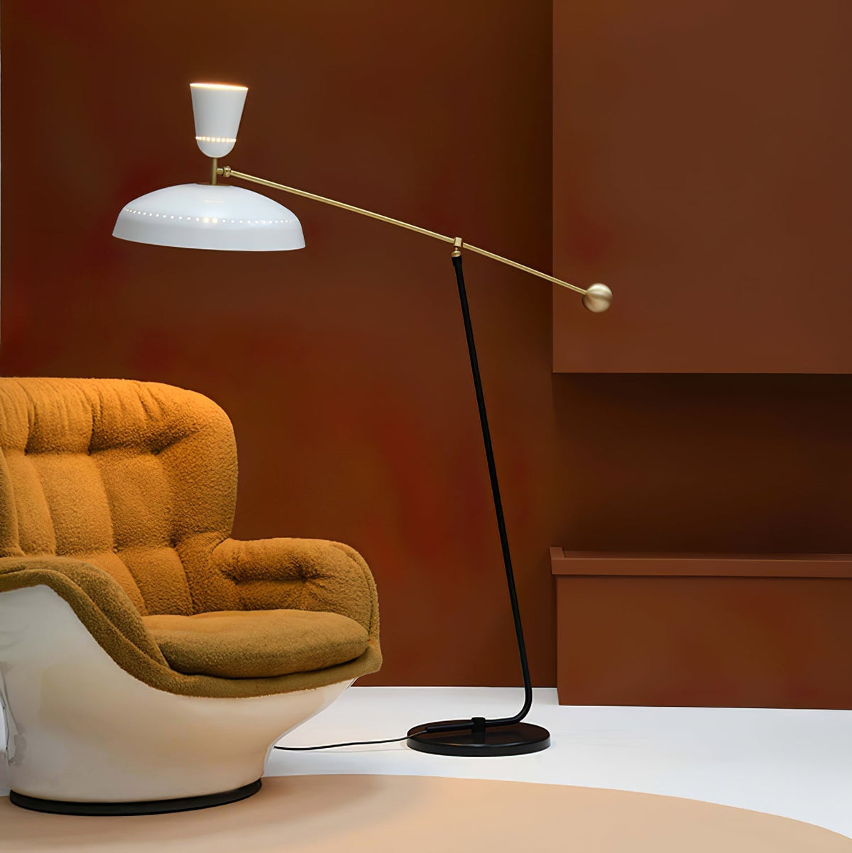Celeste Minimalism Brass Floor Lamp