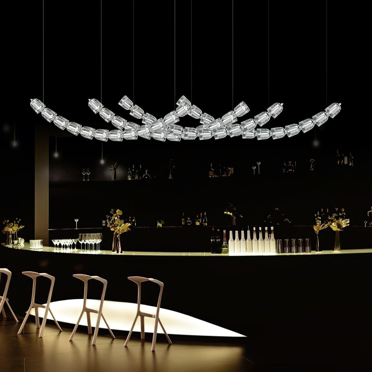 Cascade Modern Acrylic Chandelier